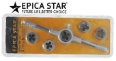 Набор фильер (5 размеров) для нарезки резьбы + держатель, EP-30051, Epica Star