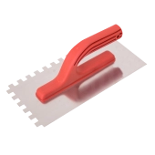 Гладилка из нержавейки 270*130мм, зубчатая - 10мм, Beorol