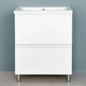 Шкаф напольный Trend белый матовый под умывальник Como/Moduo 600