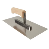 Терка из нержавеющей стали 130*270мм с деревянной открытой ручкой Profmet