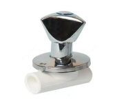 Вентиль RTP хромированный ЛЮКС D25 мм, вн/вн