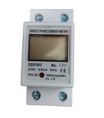 Электрический счётчик однофазный  5-60A DIN 230V 50Hz  2mod LCD