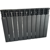 Биметаллический радиатор KUBBER KUB-500B/80, чёрный, 500х80 мм