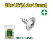 Шуруп самонарезной с пресс-шайбой 4,2*13мм (300шт в пакете); Jadever