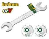 Рожковый гаечный ключ 8*9mm 140mm JDSA2302  Jadever
