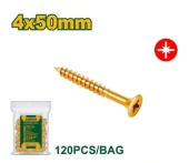 Шуруп для ДСП, дерева, с потаем, Posidriv; 4*50мм; 120шт в пакете; Jadever