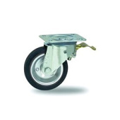 Колесо поворотное с тормозом Ø100 - нагрузка до 70 кг