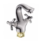 Смеситель для умывальника Fleko FZ321-525 - двуручный, хром