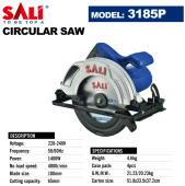 Пила циркулярная 1400Вт, 4800rpm, 185 мм, SALI 3185P
