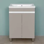 Шкаф напольный Trend Duo light grey под умывальник Como/Moduo 600