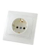 Розетка 2P+E 16A белая LUNA 1000kW