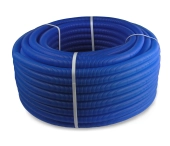 Труба ПНД гофрированная синяя Ø32 мм (внутр. Ø27 мм; длина в бухте 50 м), RTP