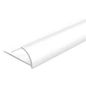 Угол наружный ПВХ для керамической плитки B8 мм, 2.5 м, Dekora белый