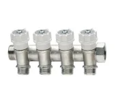 Коллектор D. 3/4" М/П x 1/2" П 4 выхода (с вентилями) PN10 465 ITAP