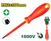 Отвертка изолированная для электротехнических работ 1000V Phillips (+) PH2; 100мм; Jadever