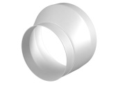 Соединитель для воздуховодов круглого сечения с переходом Ø100-125 мм, эксцентрический, ERA