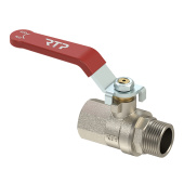 Кран шаровой латунь Ø3/4" внутр/наружн (В/Н) PN40, ручка-рычаг, RTP