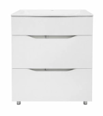 Шкаф под умывальник 10 Bergamo 60 flow + умывальник Bergamo Nova 60, 2 выдвижных ящика