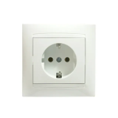 Розетка с заземлением Elmos 9206-42 Jasmin 16 A 230 В Белый