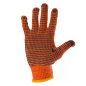  Трикотажные перчатки с точечным ПВХ-покрытием на ладони (Orange)