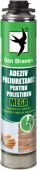 Клей-пена монтажная полиуретановая профессиональная (PU) MEGA 870 мл, для пистолета