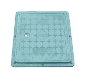 Люк квадратный с рамой композитный 400x400 мм / 1 тн (зеленый)