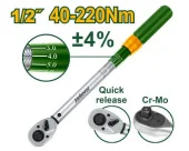 Динамометрический ключ с предварительной настройкой 1/2'' 40- 220Nm JDWQ7D21 Jadever