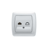 Розетка компьютерная одинарная ' RJ45 cat5e ' Carmen Viko by Panasonic. Белый