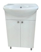 Шкаф под умывальник Aura + умывальник Riva белый 50cm