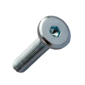 Винт мебельный М8х20 плоская головка, S5 - белый цинк