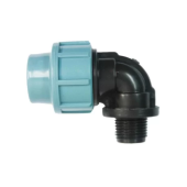 Отвод компрессионный переходной с наружной резьбой ПНД (PE) PN16 Ø20*1/2'', MPN, MP-6198