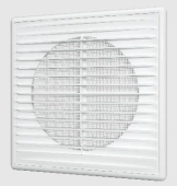 Вентиляционная квадратная решетка 1515П, ERA, белый, ABS пластик