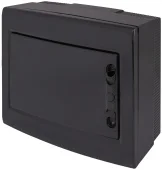 Корпус пластиковый на 12 модулей e.plbox.pro.n.12b.black навесный, черный с непрозрачными дверями IP40