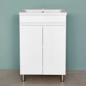 Шкаф напольный Trend Duo белый матовый под умывальник Soft 550