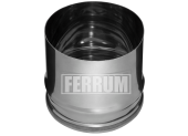 Заглушка ревизионная внутренняя для дымохода нержавейка (сталь ASI-430/0,5мм), Ø280мм, FERRUM