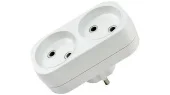 Тройник на 2 розетки 2P 10A 230V белый 1000kW