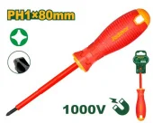 Отвертка изолированная для электротехнических работ 1000V Phillips (+) PH1; 80мм; Jadever