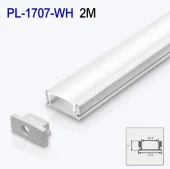 Профиль PL-1707-WH 2m для LED ленты белый накладной, алюминий PANLIGHT