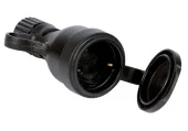 Розетка  HI-PRO 16А 250В IP44 черная  FANTON ITALIA