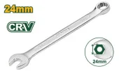 Ключ гаечный комбинированный CRV 24mm JDSA1124  Jadever