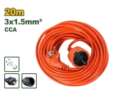 Удлинитель электрический, оранжевый (1 гнездо) сечением 3*1,5mm²; 20m; 10A-250V; JDEJAG05 Jadever
