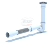 Сифон для биде 1 1/4"*32 с гибкой трубой 32*40/50, Aniplast