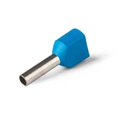 Наконечник НШВИ(2) 2x2,5/10мм штыревой изолированный (двойной) синий MegaWatt