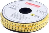 Маркер кабельный e.marker.stand.2.4.3, 2-4 кв.мм, "3",500шт.