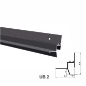 UB2, Теневой профиль для потолка, матовый черный, 2,5 м