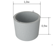Кольцо железобетонное D=1.0 H=0.9m