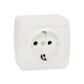 Розетка с заземлением Elmos 8001-42 16 A 230 В Белый