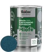 Эмаль Алкидно-уретановая с металлической стружкой MIOFE, Голубой, ROLAX 0.75L