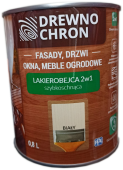 Лак тонирующий 2 в 1, белый, 0,8л, Drewnochron Lakierobejca 2w1