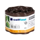 Бордюр садовый высота 10 cм длина 9 м (коричневый), Cellflast, полимер